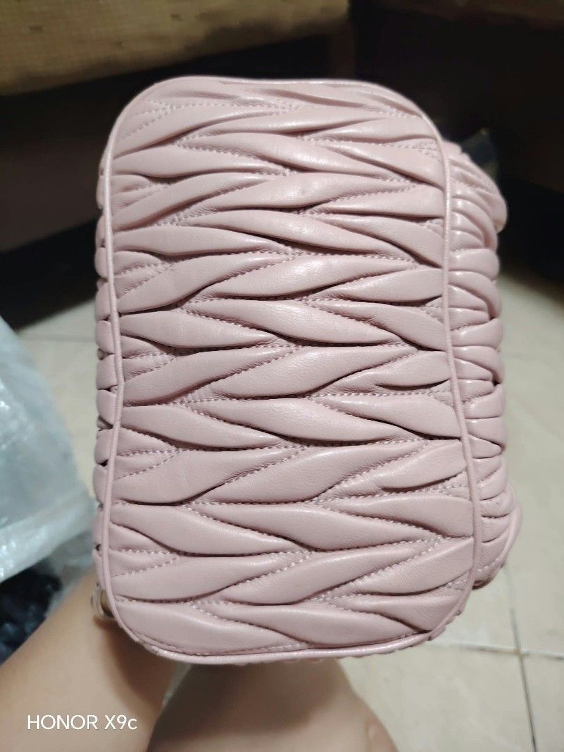 Miumiu (Category: Backpacks) located in Bulacan. Submitted by jhefkheelo02163 (Listing ID 1469164321, Image 3). Description: Miumiu small backpack 😍😍😍😍 Supernice in actual.