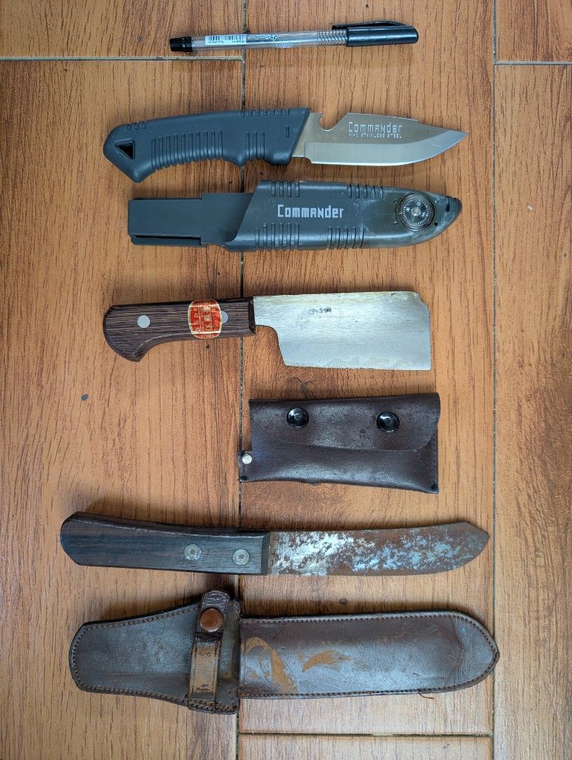 Mixed Knives (sold as set) (Category: Knives & Chopping Boards) located in Naga. Submitted by kenshin78 (Listing ID 1469322481, Image 2). Description: sold as set from Japan surplus.