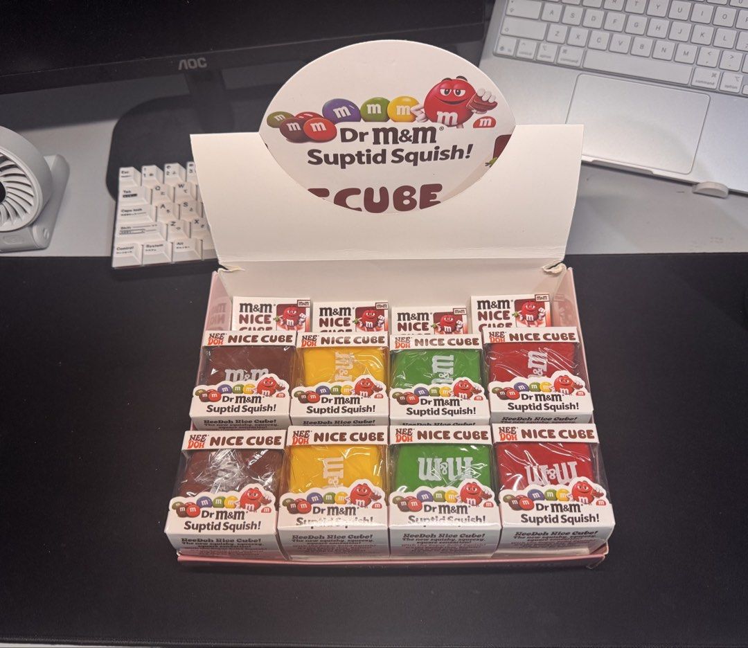 M&M Sugar Cube & Cheese Squishies (Category: Kids Toys) located in Manila. Submitted by charliefort (Listing ID 1469189095, Image 1). Description: ‼️BRAND NEW STILL SEALED‼️ M&M sugar cube squishy ₱150 per piece ₱1000 box Cheese foam and sugar cube squishy ₱60 per piece (foam cheese) ₱125 per piece (sugar cube cheese) ₱930 box.