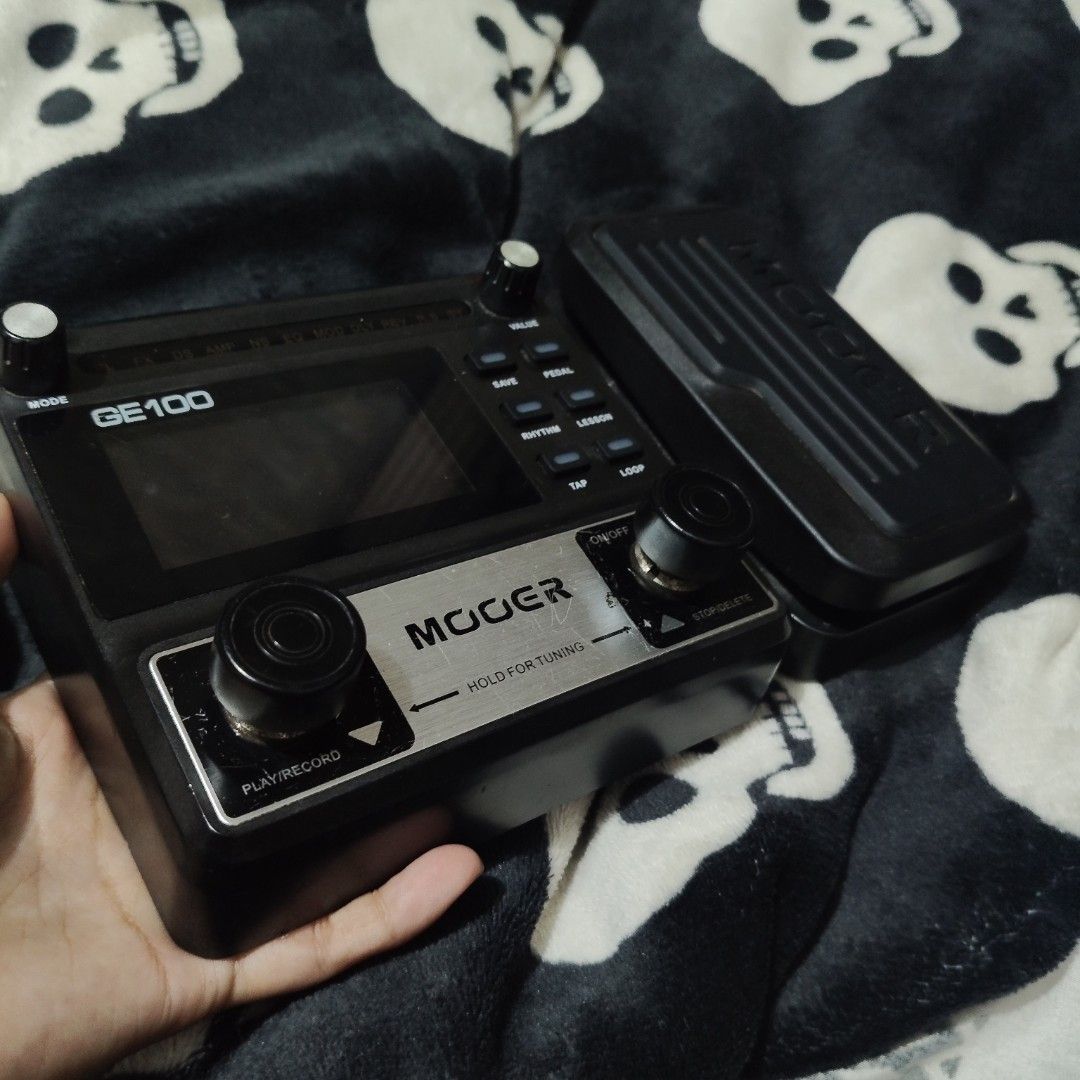 Mooer GE100 Guitar Multi-Effects with Adaptor /no issues (Category: Musical Instruments) located in Bulacan. Submitted by alyssarys (Listing ID 1469340603, Image 2). Description: Key Features • Built-in Expression Pedal: Assignable foot pedal for volume or effect control. • Loop Recording: Up to 180 seconds of looper time. • Amp & Drive Sounds: Features 23 drive sounds paired with 7 amplifier simulators. • Rhythms & Metronome: Includes 40 drum rh