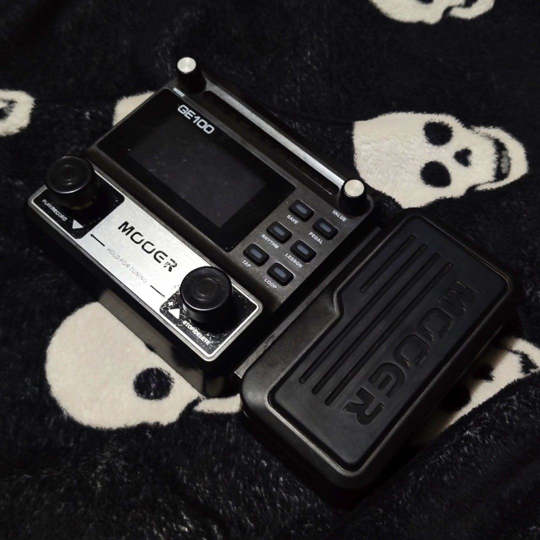 Mooer GE100 Guitar Multi-Effects with Adaptor /no issues (Category: Musical Instruments) located in Bulacan. Submitted by alyssarys (Listing ID 1469340603, Image 1). Description: Key Features • Built-in Expression Pedal: Assignable foot pedal for volume or effect control. • Loop Recording: Up to 180 seconds of looper time. • Amp & Drive Sounds: Features 23 drive sounds paired with 7 amplifier simulators. • Rhythms & Metronome: Includes 40 drum rh