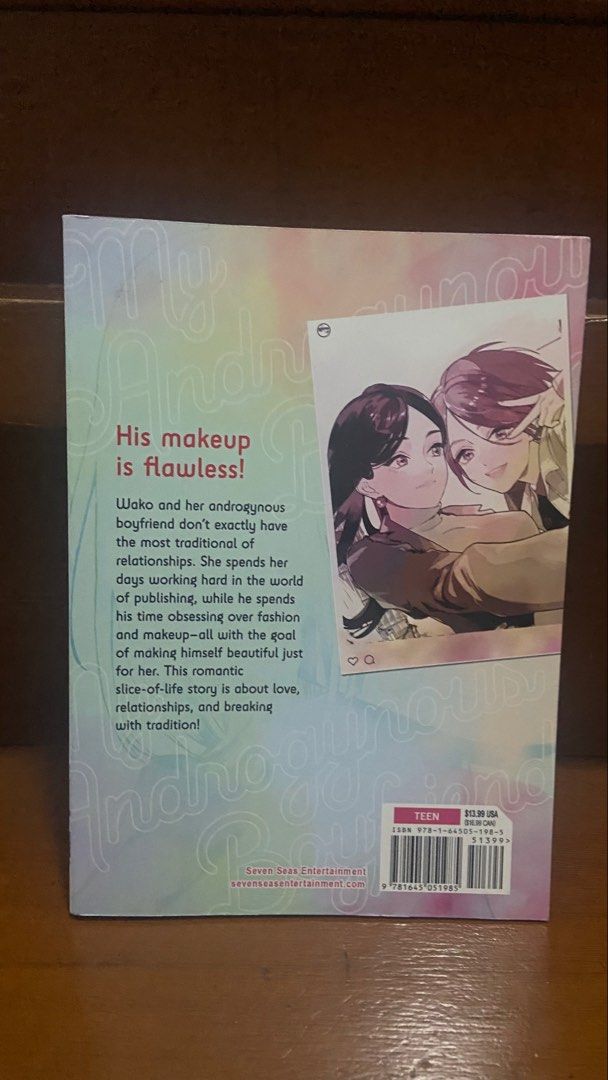 my androgynous boyfriend vol 1 (Category: Comics & Manga) located in San Juan City. Submitted by jijiejie (Listing ID 1469192887, Image 2). Description: ᯓ★ has a flaw (see pics!) ᯓ★ can give discount if getting other items!! ᯓ★ rfs: need rush funds for other interests 😭 ⋆˚꩜｡ located in san juan city ⋆˚꩜｡ available for meet up and delivery (if for delivery, sf is shouldered by the buyer) ⋆˚꩜｡ gcash payment (pwede cash if mag mmeet up) ⋆˚꩜｡ pay as