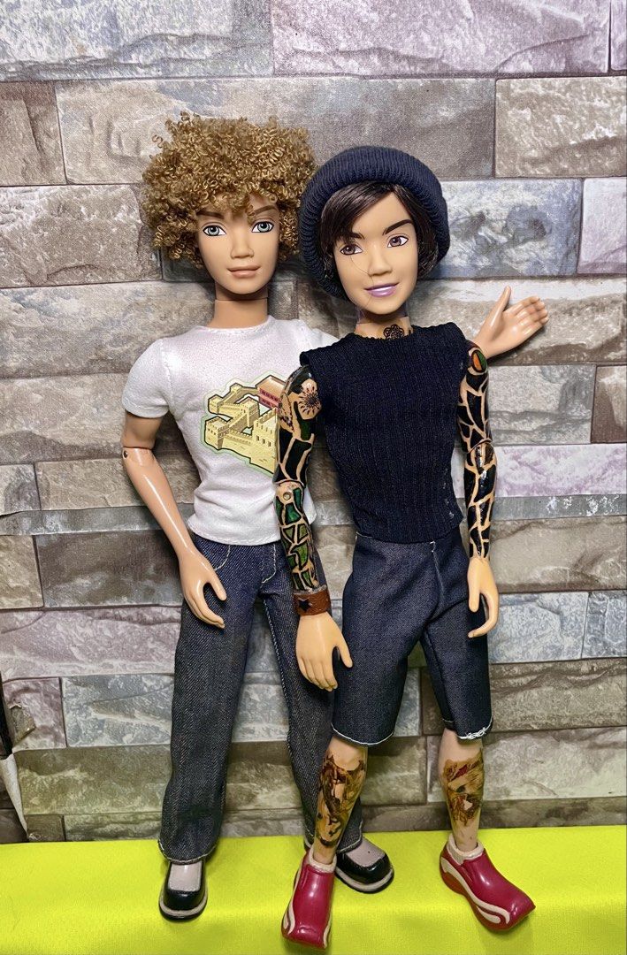 My Scene Ken Dolls River & Bryant Bundle (Category: Designer & Blind Box Toys) located in Manaoag. Submitted by blaine.gordon (Listing ID 1469317248, Image 1). Description: MyScene Boys Doll bundle River & Bryant River has body tattoos. See photos for details. Still pogi and looks like a rockstar 1,100 bundle price 650 each Sold as is With original shoes MOP GCASH / MariBank MOD J&T.