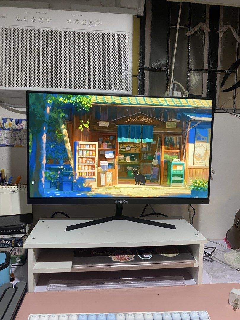 Navision Computer Monitor (Category: Monitor Screens) located in Valenzuela. Submitted by lunaortega09 (Listing ID 1469237526, Image 1). Description: - Brand: Navision Desktop Monitor with out box - Design: Sleek black thin bezels with a modern V-shaped metal stand base - Display: Vibrant and crisp screen (currently tested and working) - Included: Monitor and stand power cord HDMI cable (monitor riser and keyboard not included) - Condition: Excel