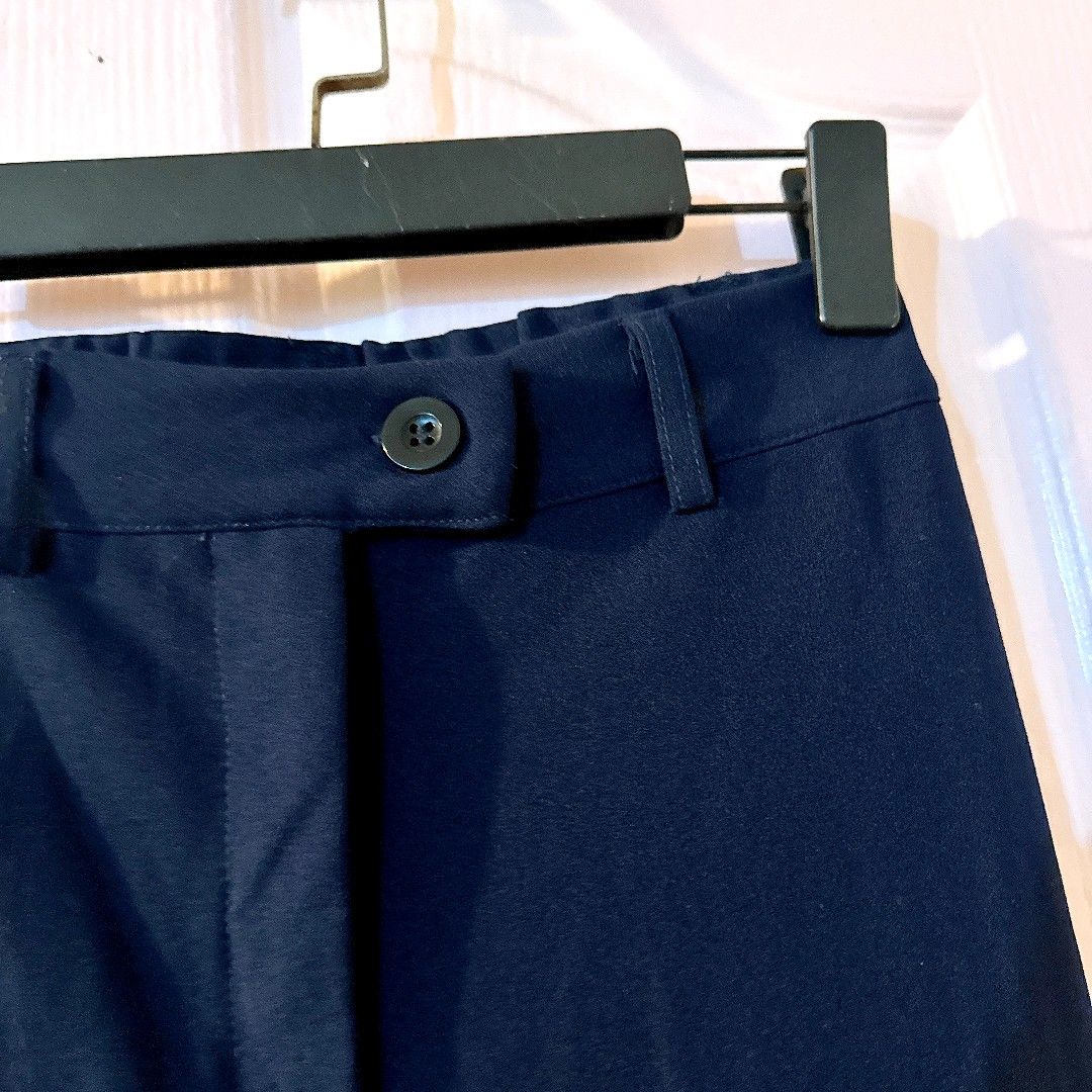 Navy Blue Flowy Trousers (Category: Other Bottoms) located in Manila. Submitted by withlovesam (Listing ID 1469282360, Image 2). Description: waist 25-26 used once.