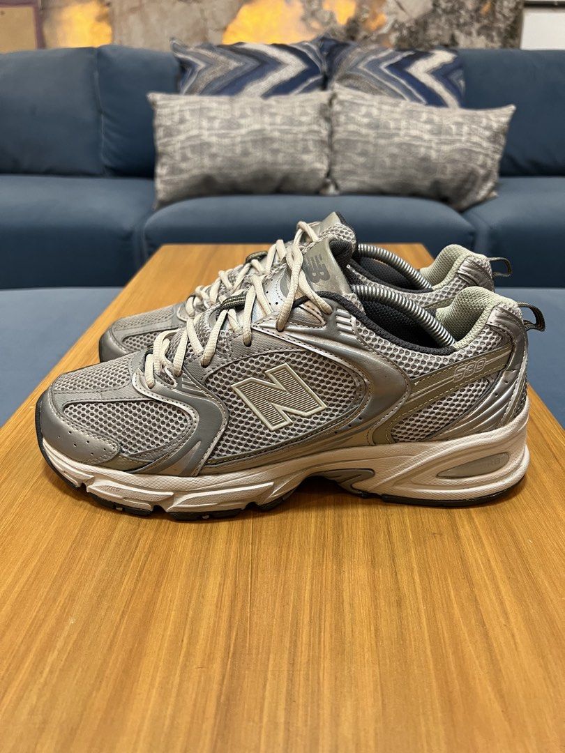 NB 530 Silver Khaki (Category: Sneakers) located in Pasig City. Submitted by ohshitarat (Listing ID 1469192460, Image 3). Description: For sale: NB 530 Silver Khaki Excellent condition Complete with box and extra laces Minor wear on soles Size 10 ₱2500 Pasig City location.