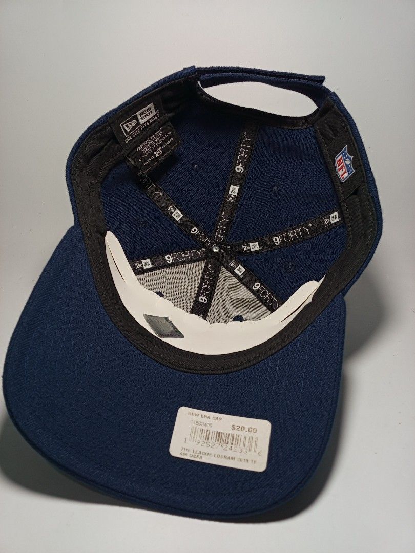 New Era Los Angeles Rams 9FORTY Adjustable Cap (Category: Caps & Hats) located in Lucena. Submitted by sanera_23 (Listing ID 1469348102, Image 3). Description: - Brand: New Era - Style: 9FORTY Adjustable Strapback (Hook and Loop Closure) - Team: Los Angeles Rams - Color: Navy Blue - Condition: Brand new with original store tag and NFL brim sticker - Size: One size fits most adults - Features: Structured crown and curved visor.
