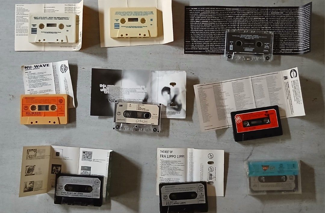New wave cassettes tape set or retail (Category: Vinyls) located in Tarlac. Submitted by fastturtle.53aea3 (Listing ID 1469188028, Image 3). Description: NEW WAVE DREAMPOP SYTHPOP P2,000 set price with freebies see pic for retail add sf Mint conditions like new Omd liberator album still sealed Makinis pa lahat Mode of payment Gcash Palawan pay Courier Jnt (mas mura) Jrs Lbc cop only.