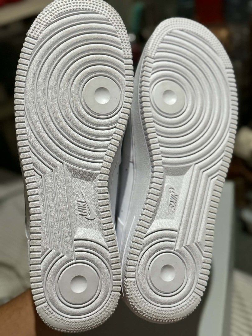 Nike Air Force 1 '07 White Sneakers Size 12 (Category: Sneakers) located in Taguig. Submitted by thecoachcollector (Listing ID 1469294639, Image 3). Description: - Model: Nike Air Force 1 '07 - Colorway: Clean All-White - Condition: Great daily rotation sneaker with minimal wear on pristine outsoles - Features: Classic low-top design with perforated toe box and chunky midsole - Inclusion: Original grey box with matching retail labels USED ONCE ON