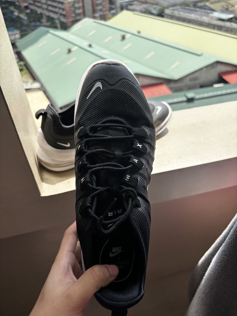 Nike Air Max Axis Black White Mens Size US 10 (Category: Sneakers) located in Sorsogon. Submitted by anjello279 (Listing ID 1469191749, Image 3). Description: - Brand: Nike - Model: Air Max Axis - Color: Black and White - Size: US 10 / UK 9 / EUR 44 - Condition: Pre-owned with minor scuff marks on the white midsole Original po, Minsan lang nagamit Rfs: decluttering, moving out Original price: P3653.