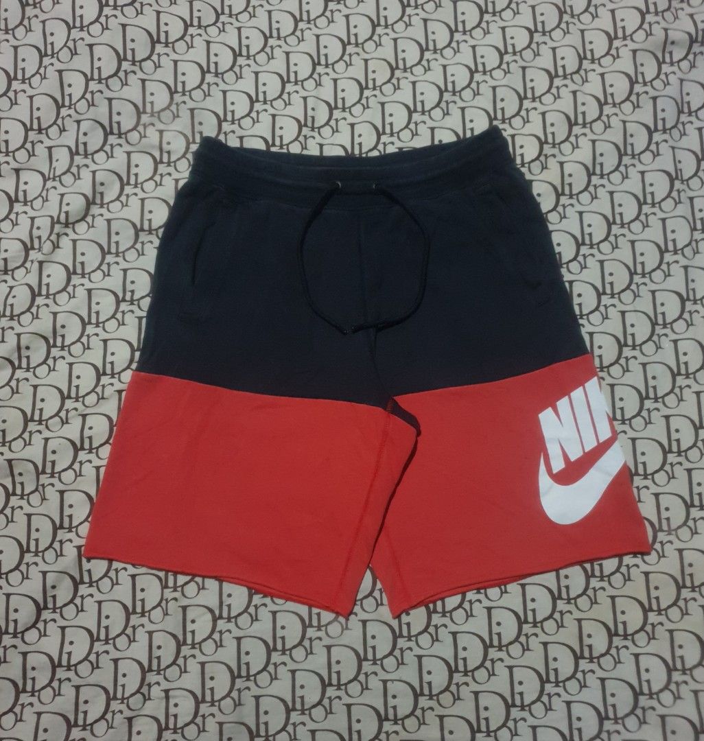 Nike alumni 2 tone short (Category: Shorts) located in San Fernando. Submitted by retro.district. (Listing ID 1469372261, Image 1). Description: - Nike alumni 2 tone short - Size: Medium Waistline: Freesize w/ Lace Length: 21 thighs: 13 Leg Opening:12 - Condition: Excellent - No issue - Color Rate: 8.5/10.