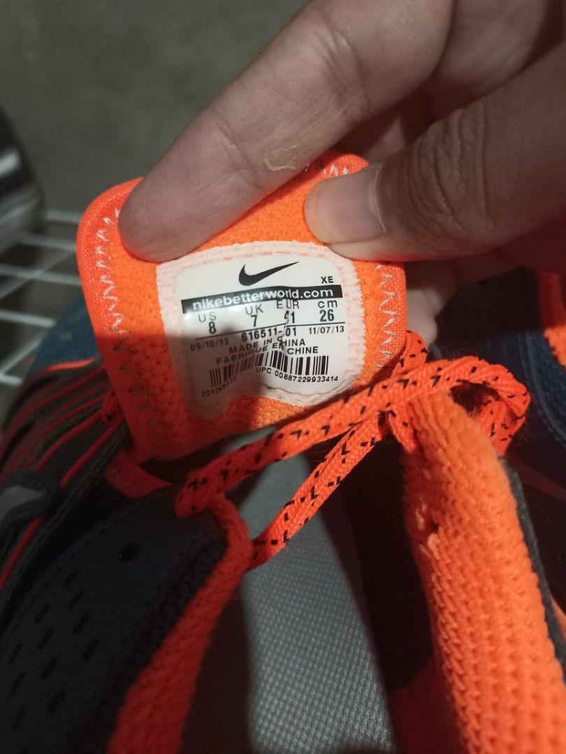 Nike Flex Trail 2 Running Shoes Size 8 US (Category: Sneakers) located in Mabalacat. Submitted by hasashoe (Listing ID 1469180182, Image 3). Description: - Brand/Model: Nike Flex Trail 2 - Colorway: Dark teal with vibrant orange and silver swoosh - Size: US 8 / UK 7 / EUR 41 / CM 26 - Upper: Breathable mesh to keep feet cool - Midsole: Comfortable cushioning for all-day wear - Outsole: Classic waffle-patterned design for solid traction - Ideal fo