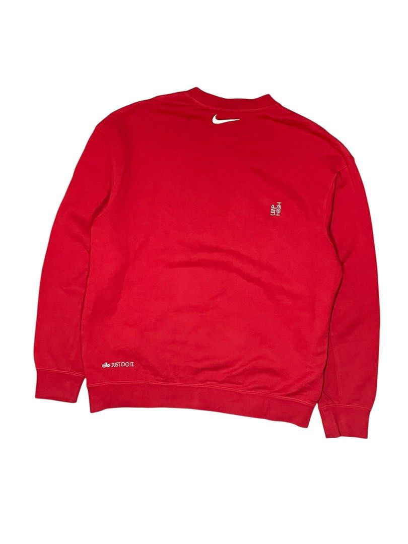 NIKE JUST DO IT LEAP HIGH RED SWEATSHIRT (Category: Tshirts & Polo Shirts ) located in Pasay City. Submitted by digital_wardrobe.ph (Listing ID 1469184218, Image 2). Description: NIKE JUST DO IT LEAP HIGH RED SWEATSHIRT details size: medium - large width: 24 length: 28 price: 650 location: pasay city.