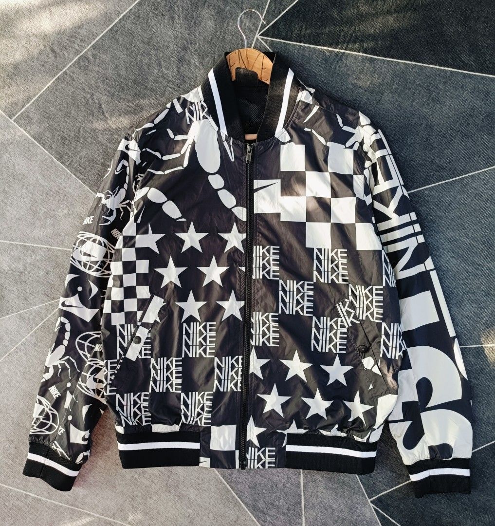 Nike NSW Doodle Print Track Jacket (Authentic) (Category: Coats, Jackets and Outerwear) located in Cebu City. Submitted by renzecamingay (Listing ID 1469182673, Image 2). Description: Nike NSW Doodle Print Track Jacket Good as New Large on Tag Width 24 Length 26.5 1500 Plus ship Only Thank you and GOD bless ☺️.