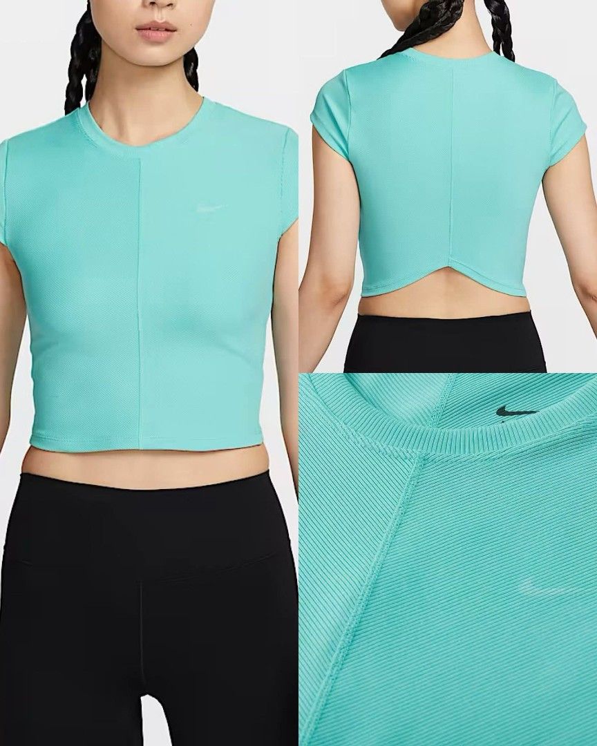 Nike one fitted ribbed shirt (Category: Activewear) located in Las Pinas. Submitted by badudettes (Listing ID 1469303889, Image 2). Description: Original price 1,995 Bought in Nike App Twice worn only XL on tag, but best fits L Cropped top rfs: bigger tummy.