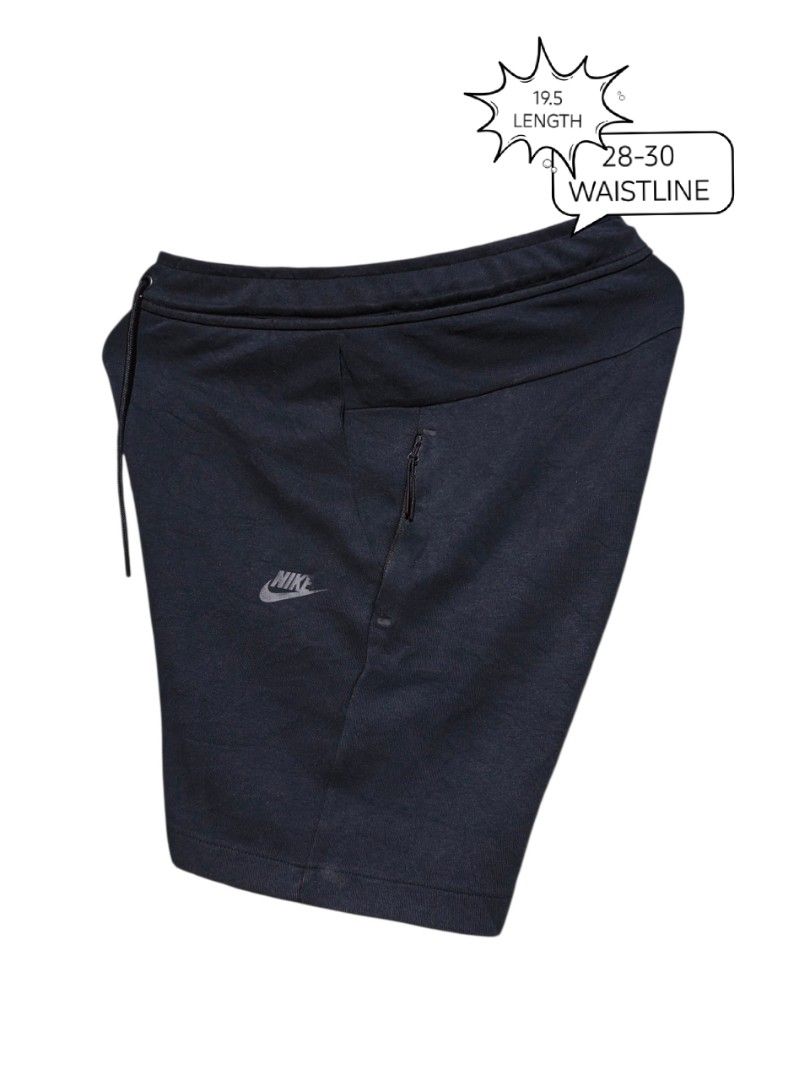 Nike Tech Fleece Shorts Black Size S (Category: Shorts) located in Maasim. Submitted by ukayganda25 (Listing ID 1469269739, Image 1). Description: - Brand/Model: Nike Tech Fleece Shorts (Style: 928514-011) - Color: Black - Size: Small (Waist: 28-30 inches, Length: 19.5 inches) - Material: 69% Cotton, 31% Polyester - Pockets: Signature side zip pocket + standard front pockets - Fit: Adjustable drawstring waistband - Condition: Excellent, clean ins