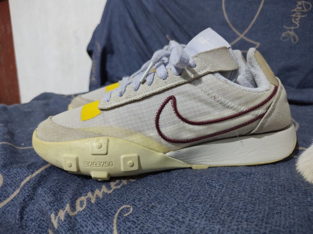 Nike Tom Sachs x NikeCraft Mars Yard Overshoe Size 8 (Category: Sneakers) located in Manila. Submitted by mysticocean-5bcd (Listing ID 1469166340, Image 1). Description: - Model: Tom Sachs x NikeCraft Mars Yard Overshoe - Colorway: Sail/Sport Red - Size: US 8 / UK 5.5 / EUR 39 - Design: Grid-pattern upper with signature yellow tape details and red embroidered swoosh - Sole: Chunky midsole with waffle traction outsole - Condition: Worn a few times