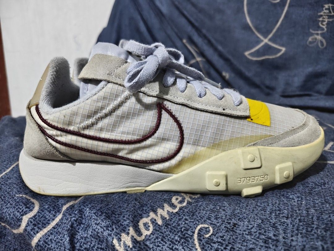 Nike Tom Sachs x NikeCraft Mars Yard Overshoe Size 8 (Category: Sneakers) located in Manila. Submitted by mysticocean-5bcd (Listing ID 1469166340, Image 2). Description: - Model: Tom Sachs x NikeCraft Mars Yard Overshoe - Colorway: Sail/Sport Red - Size: US 8 / UK 5.5 / EUR 39 - Design: Grid-pattern upper with signature yellow tape details and red embroidered swoosh - Sole: Chunky midsole with waffle traction outsole - Condition: Worn a few times