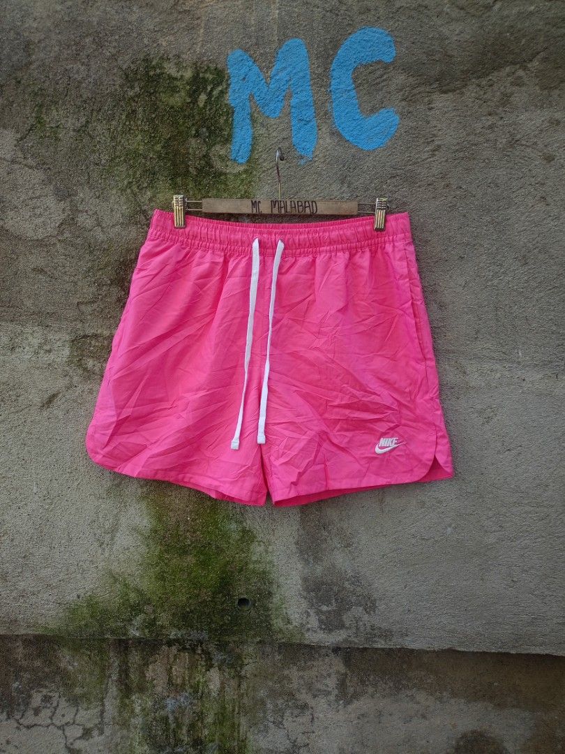 Nike Woven pink casual shorts with drawstring (Category: Shorts) located in Santiago. Submitted by street.hustlin (Listing ID 1469264671, Image 3). Description: NIKE WOVEN SHORT Meduim Waistline - 30 up to 38 max stretch Length - 16 inches Leg opening - 12.5 Inches Good as new No flaw PHP 880 Location Santiago City Isabela ‼️ .