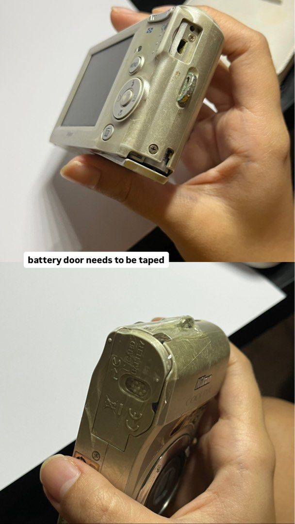 NIKON COOLPIX L19 Digital Camera Digicam (Category: Cameras) located in Manila. Submitted by ysabelaaa__ (Listing ID 1469300144, Image 3). Description: NIKON COOLPIX L19 ⭐️ #preowned ₱1700 FIXED + SF issues: battery door needs to be taped & mild dusts on full zoom ✮ 8.0 mp, 3.6x optical zoom ✮ 8/10 body cosmetics ✮ fully functional - zoom, flash, and all buttons working ✮ uses 2AA batteries; not included inclusions: unit, 2gb sd card, and camera 