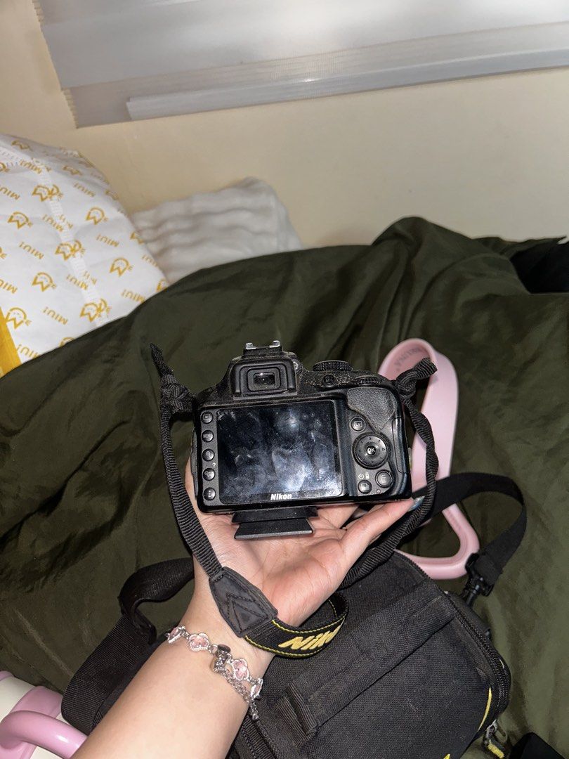Nikon D3400 DSLR (Category: Cameras) located in Mataasnakahoy. Submitted by monoky (Listing ID 1469178230, Image 3). Description: 📸 **FOR SALE: NIKON D3400 DSLR CAMERA** 💗 **PRICE: ₱15,000** Decluttering! Used but not abused. ♡ **📷 CAMERA DETAILS** - Nikon D3400 DSLR - 24.2MP resolution - Full HD 1080p video - Bluetooth / SnapBridge connectivity **✨ CONDITION** - Pre-loved, second-hand camera - Used but well taken care of - Please manage your 