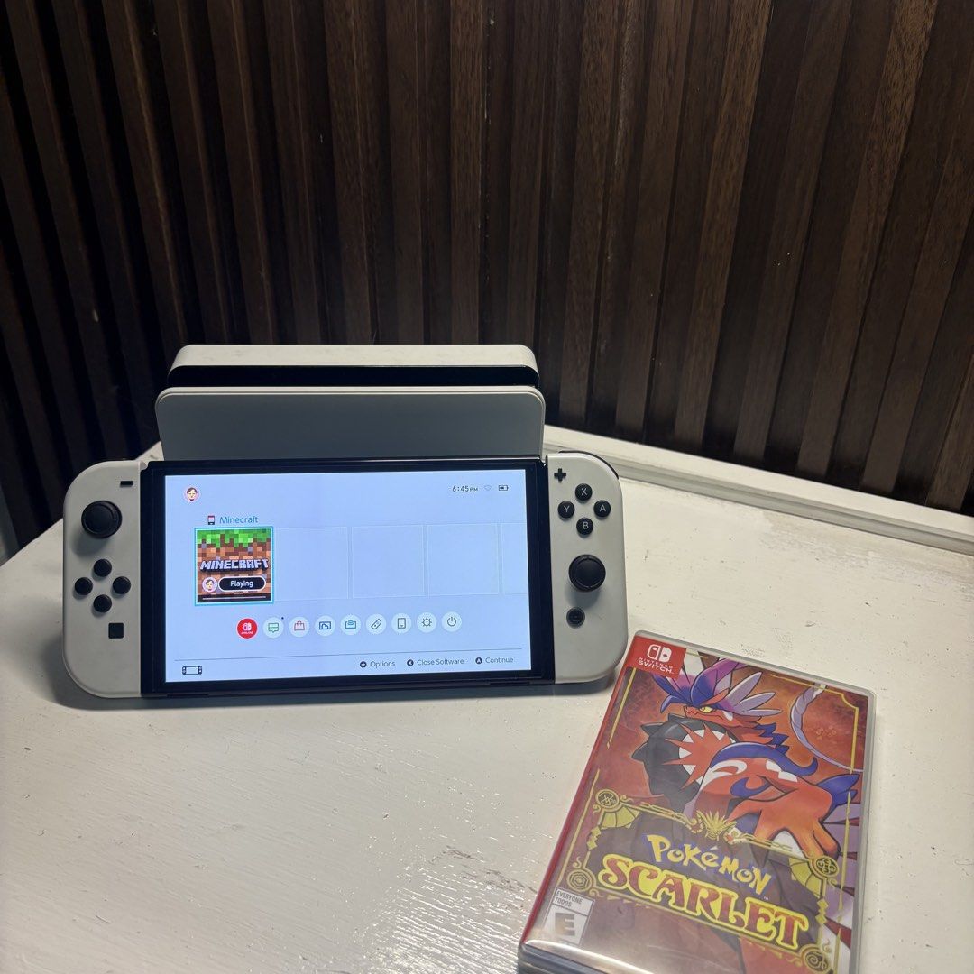 Nintendo Switch OLED 64GB (Category: Nintendo) located in Manila. Submitted by ghelo23 (Listing ID 1469166164, Image 1). Description: Nintendo Switch OLED 64GB - With dock hdmi and power cable - No issue With Physical Games: - Pokemon Scarlet - Minecraft ₱10,999.