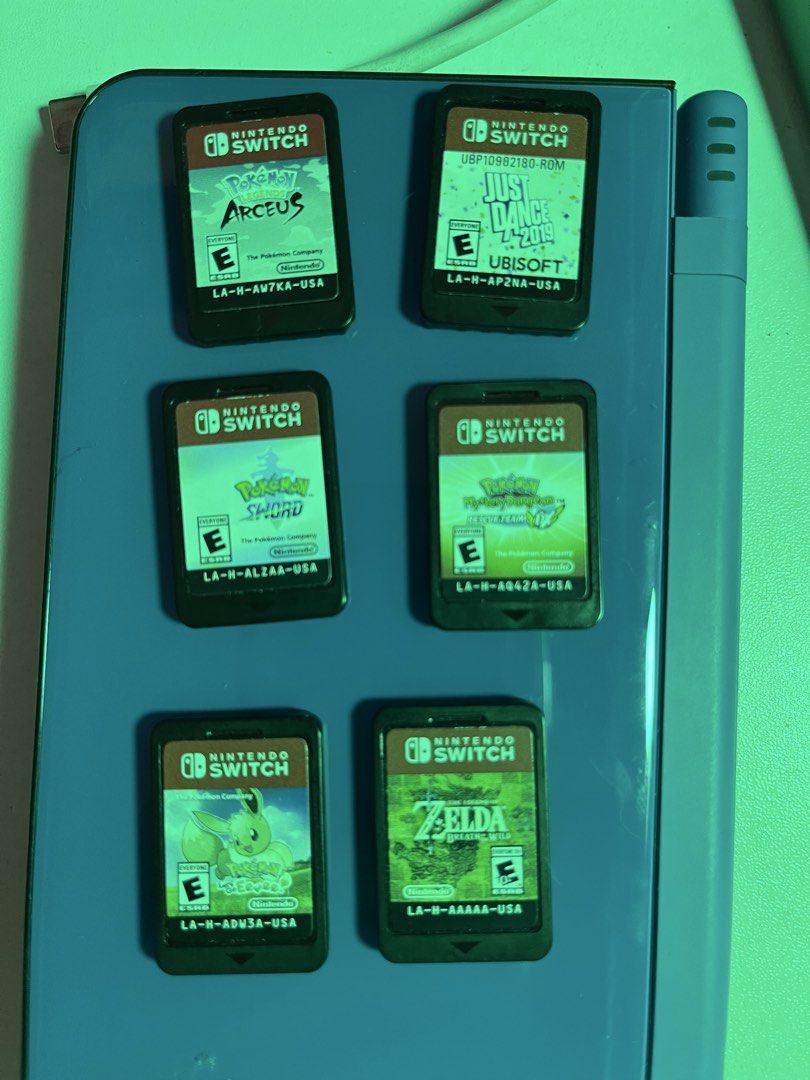 Nintendo Switch Pokemon Games assorted loose carts (Category: Nintendo) located in Quezon City. Submitted by ArtsyLife1012 (Listing ID 1469309577, Image 2). Description: Pokemon Legends: Arceus --1,800 Pokemon Sword -- 1700 Pokemon Mystery Dungeons Team DX --2100 Pokemon Lets Go! Evee --1900 Miitopia -- 1800 Zelda Breath of the Wild --1700 All of them are loose carts Grab or Lalamove pick up delivery Loc: T Sora Qc gcash or BPi payment .