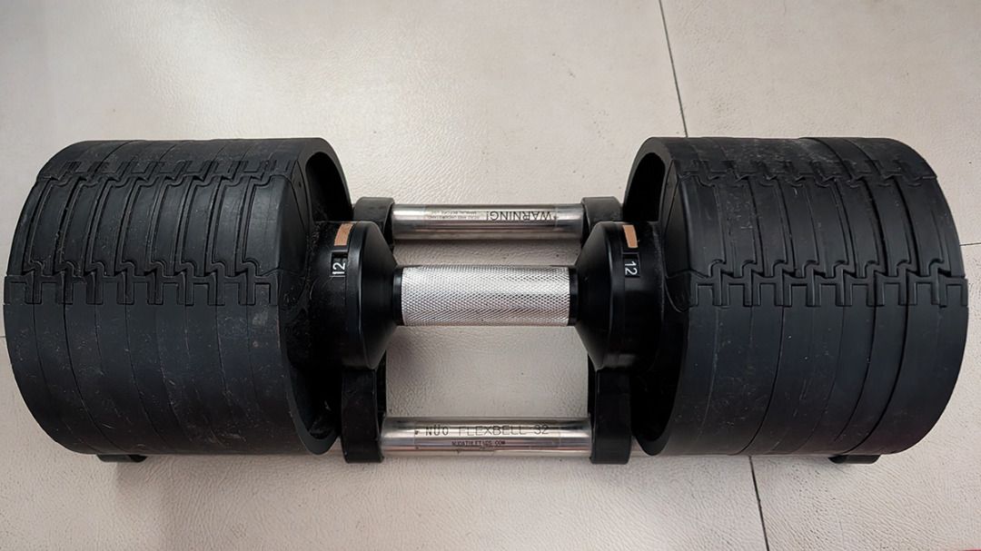 NüO Flexbell 32 (32Kgs) Adjustable Dumbbell (Single) (Category: Weights & Dumbbells) located in Bacoor. Submitted by rdeveyra (Listing ID 1469162713, Image 1). Description: NüO Flexbell 32 (32Kgs) adjustable dumbbell for sale. Single dumbbell only. Item is used with slight issue (weight adjustment jam). SRP is P40k+. Selling cheap with no returns. PM me for faster transactions and/or inquiries..