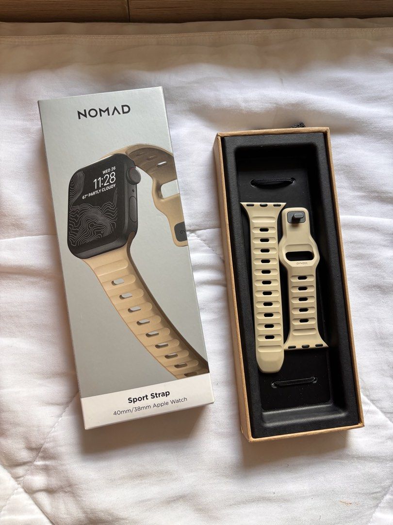Nomad Sport Strap for 40mm apple watch (Category: Other Mobile & Gadget Accessories) located in Pasig City. Submitted by patsales_ (Listing ID 1469204178, Image 1). Description: RFS: not using it Color: beige.