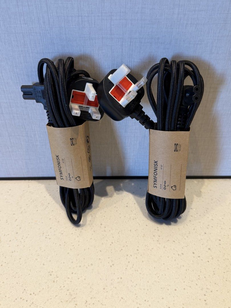 SALE IKEA SYMFONISK Power supply cord, textile/black, 3.5 m (Category: Other Accessories) located in Quezon City. Submitted by k_ly45 (Listing ID 1469279419, Image 3). Description: When your nearest wall plug is too far away from where you would like to place your SYMFONISK speaker, this extra-long power supply cord comes to the rescue. SYMFONISK 3,5 m power supply cord supports your needs and gives you sound where you want it. The cable is 3.5 m