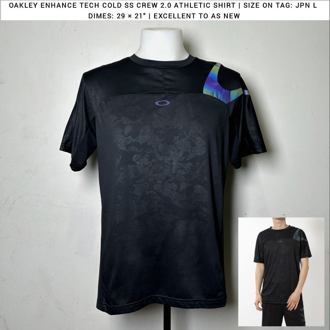 Oakley Enhance Tech Cold SS Crew 2.0 Athletic Shirt (Category: Activewear) located in Goa. Submitted by thrift_stylebychristella (Listing ID 1469193910, Image 1). Description: 🛍️1,550 + SF PAYMENT FIRST VIA GCASH ONLY NO COD 🔹Location: Goa, Camarines Sur 🔹Shipping nationwide via J&T express.