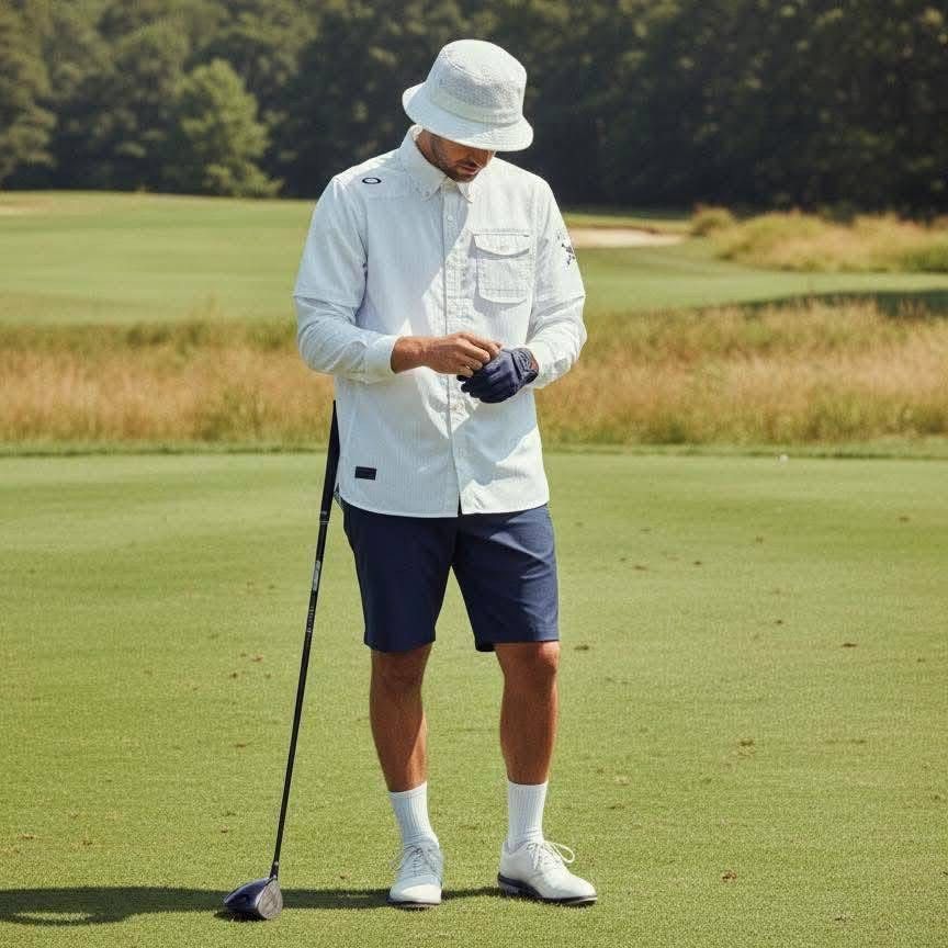 OAKLEY GOLF BUTTON DOWN (Category: Activewear) located in Sagay. Submitted by jan_arvene (Listing ID 1469355674, Image 2). Description: 📌 Oakley golf Button down with skull logo long sleeve 29” length 21” width Good condition and color rate Size XL on tag.
