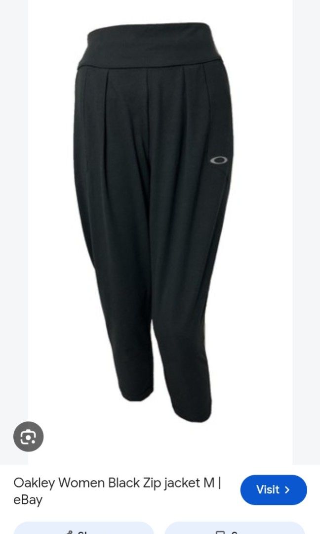 Oakley jogger women (Category: Other Bottoms) located in Quezon City. Submitted by dreyamor (Listing ID 1469337532, Image 1). Description: Oakley Jogger for women Dark Black Made in Vietnam Size 30_32 stretchable Origin in Canada 350.