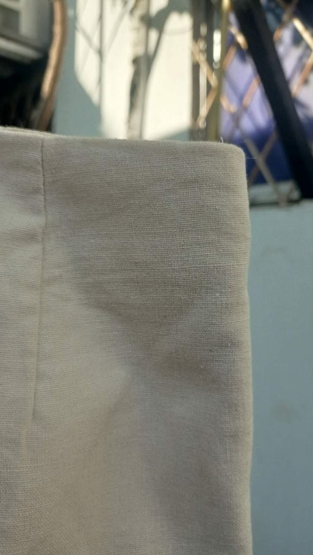 Oat Linen mini skirt (Category: Skirts) located in Davao. Submitted by irisrazona16792 (Listing ID 1469183014, Image 3). Description: Wd inner short Highwaist Waist 27 Hips 35 L 15.5 good as new.