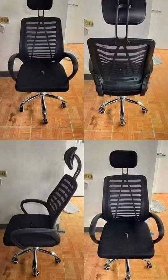 Office Chair with Headrest (Category: Chairs) located in Manila. Submitted by redonlineshop (Listing ID 1469181938, Image 3). Description: Office Chair with Headrest ₱1,150 ON HAND BRAND NEW Accept Gcash payment/COD Same day delivery PM for orders and inquiries.