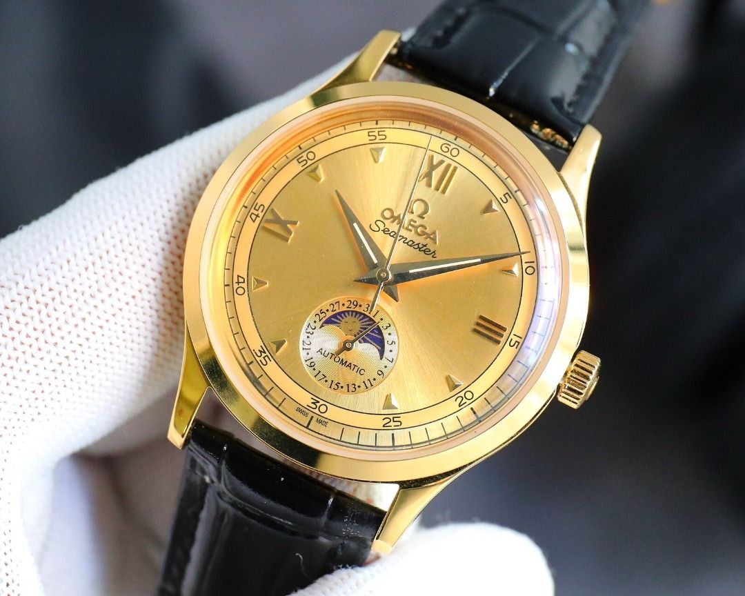 Omega Seamaster Gold Automatic Moonphase Watch（TW Factory), Luxury ...