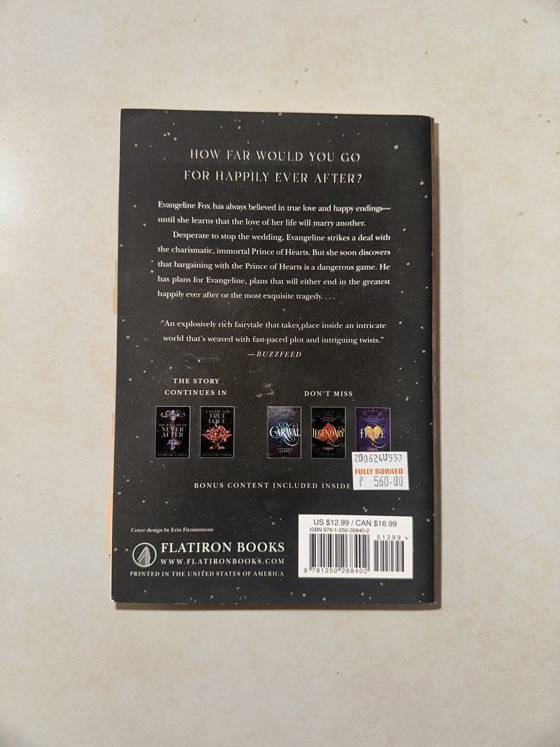 Once Upon a Broken Heart by Stephanie Garber paperback (Category: Storybooks) located in Manila. Submitted by mchdcs (Listing ID 1469185376, Image 2). Description: .