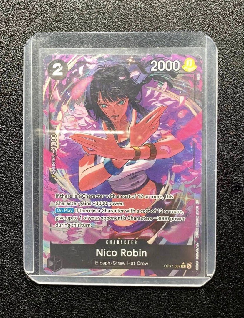 ONE PIECE OP17 ROBIN (Category: Raw Singles) located in Quezon City. Submitted by mitchlist (Listing ID 1469176188, Image 1). Description: READ 📣 Promo Set Php 2,500 Nico Robin Php 2,300 Take all Php 4,500 Meet up cubao/SM North/ Tomas Morato.