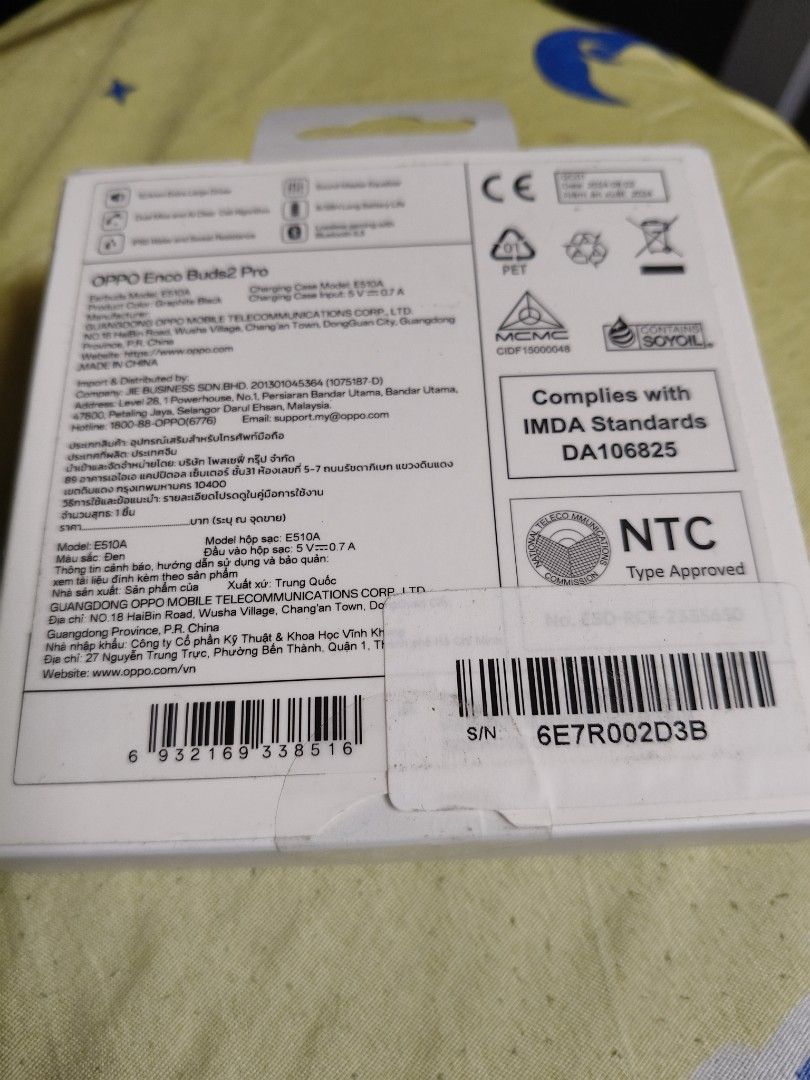 OPPO Enco Buds2 Pro Wireless Earphones (Category: Earphones) located in Cavite. Submitted by sienne04 (Listing ID 1469172852, Image 2). Description: Brand new, sealed OPPO Enco Buds2 Pro in Graphite Black (Model E510A). Enjoy up to 38 hours of total battery life, AI call noise reduction, and IP55 water resistance. 100% authentic and unopened. Perfect daily driver for music and calls! 2k only... meet ups rosario cavite delivery sfee shoulder by th