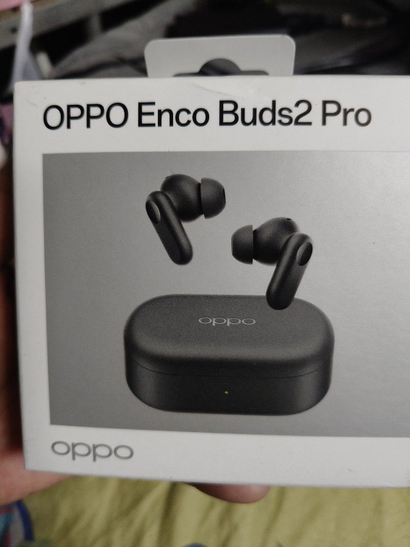 OPPO Enco Buds2 Pro Wireless Earphones (Category: Earphones) located in Cavite. Submitted by sienne04 (Listing ID 1469172852, Image 3). Description: Brand new, sealed OPPO Enco Buds2 Pro in Graphite Black (Model E510A). Enjoy up to 38 hours of total battery life, AI call noise reduction, and IP55 water resistance. 100% authentic and unopened. Perfect daily driver for music and calls! 2k only... meet ups rosario cavite delivery sfee shoulder by th