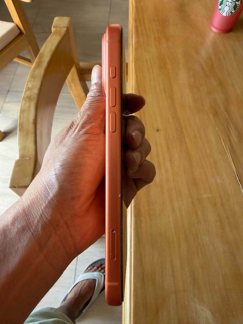 Orange replica dummy smartphone model toy (Category: iPhone 17 Series) located in Valenzuela. Submitted by sweetwearph (Listing ID 1469175292, Image 2). Description: For sale! Iphone 17 promax 512 GB Rarely used 95-98% Battery health (di na check bago ireset 😬) With small scratch on the side Complete with box 72k RFS: Upgrade.