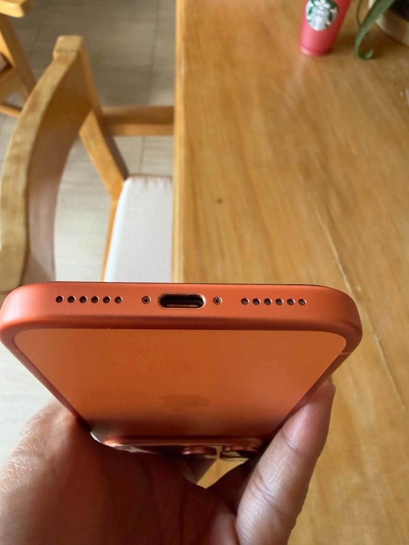 Orange replica dummy smartphone model toy (Category: iPhone 17 Series) located in Valenzuela. Submitted by sweetwearph (Listing ID 1469175292, Image 3). Description: For sale! Iphone 17 promax 512 GB Rarely used 95-98% Battery health (di na check bago ireset 😬) With small scratch on the side Complete with box 72k RFS: Upgrade.