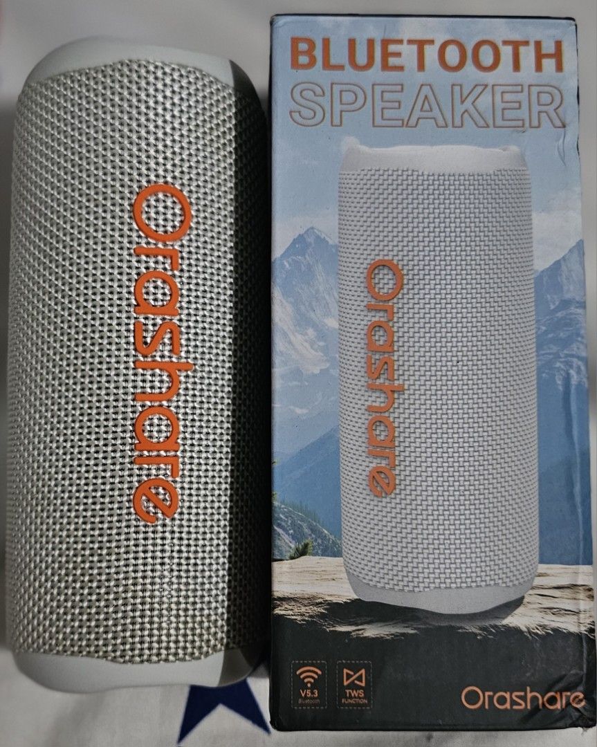 Orashare BS29 Bluetooth Speaker White (Category: Soundbars, Speakers & Amplifiers) located in Tarlac. Submitted by chiefnaticz2020 (Listing ID 1469267471, Image 2). Description: - Model: Orashare BS29 Portable Bluetooth Speaker (White) - Condition: Tested and working great, comes with original retail box - Wireless Version: V5.3 with TWS function for stereo pairing - Audio & Power: 10W power output for clear sound - Battery & Charging: 1200mAh Li