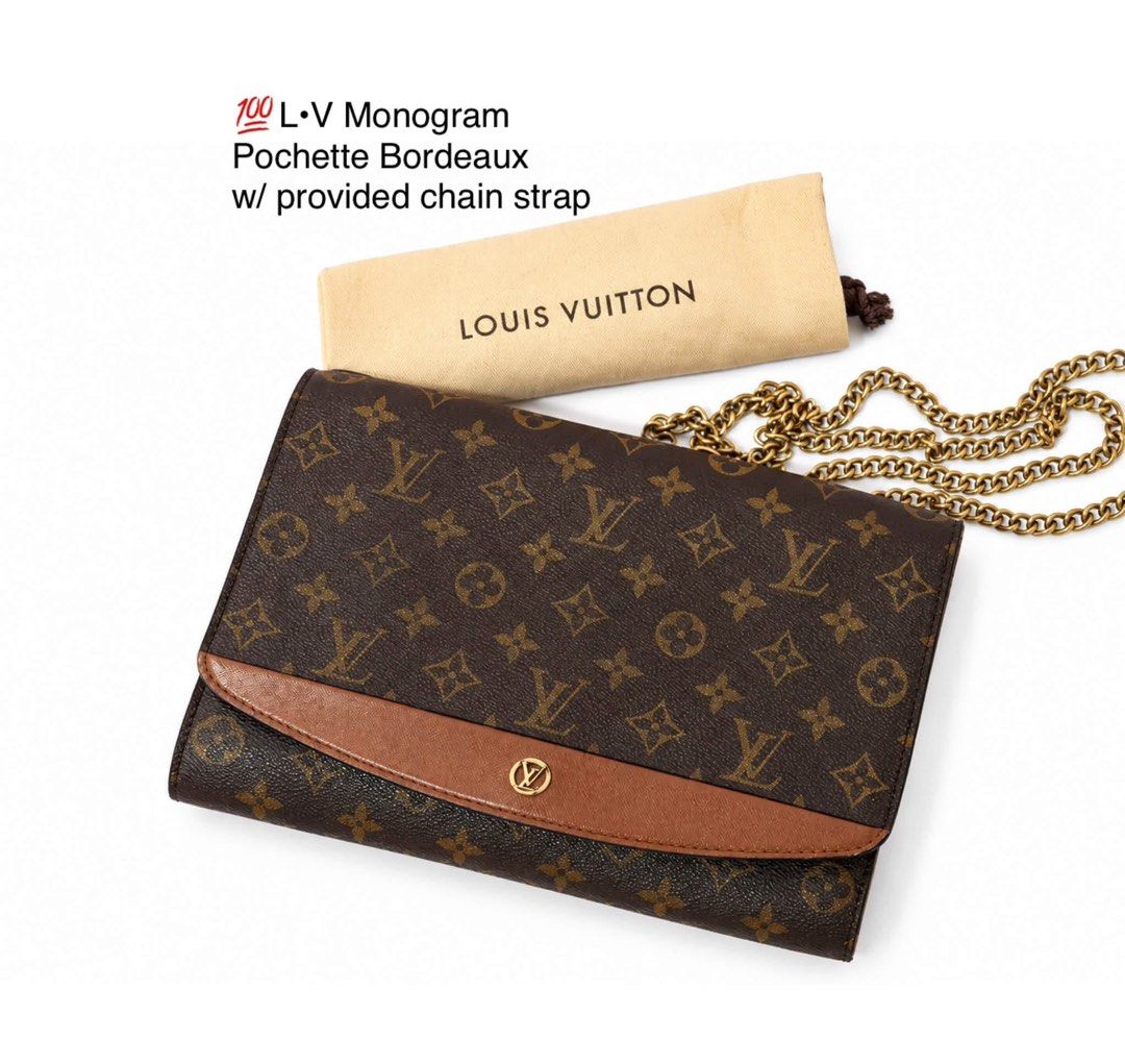 💯Original L•V Bordeaux Monogram (Category: Luxury Bags & Wallets) located in Cebu City. Submitted by jam_bagelyas (Listing ID 1469316701, Image 1). Description: with provided chain sling strap.