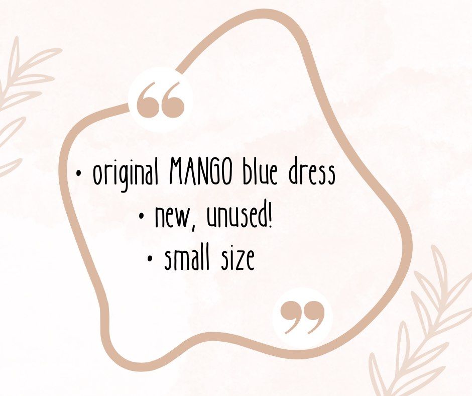 Original MANGO dress (Category: Dresses) located in Muntinlupa City. Submitted by Preeluhvd (Listing ID 1469186111, Image 2). Description: .