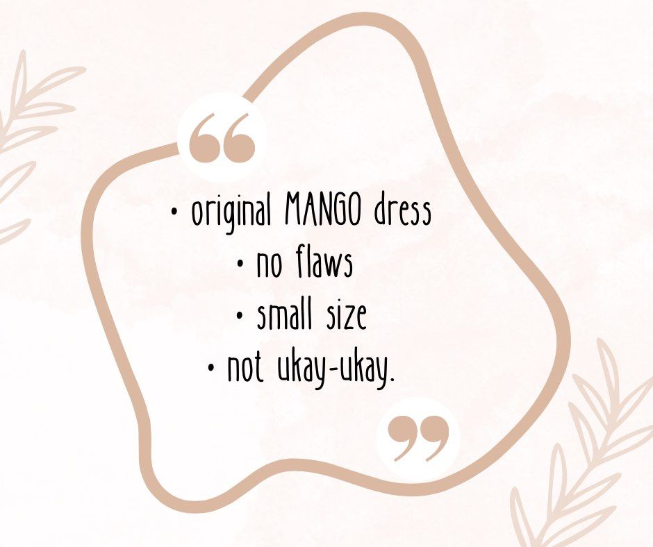 Original MANGO dress (silky type) (Category: Dresses) located in Muntinlupa City. Submitted by Preeluhvd (Listing ID 1469187931, Image 2). Description: .