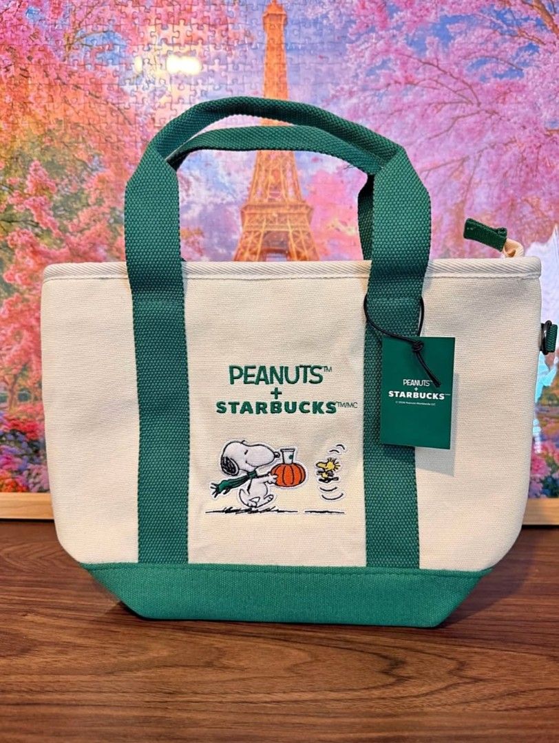 Original Starbucks × PEANUTS Snoopy Canvas Tote Bag (Category: Tote Bags) located in San Juan. Submitted by docpratty (Listing ID 1469179385, Image 1). Description: Cute and collectible Snoopy tote bag, perfect for everyday use, shopping, work, or adding to your PEANUTS collection. From the Starbucks × PEANUTS collaboration, this Snoopy canvas tote bag is in new, never-used condition. It has been kept clean and carefully stored, making it a great