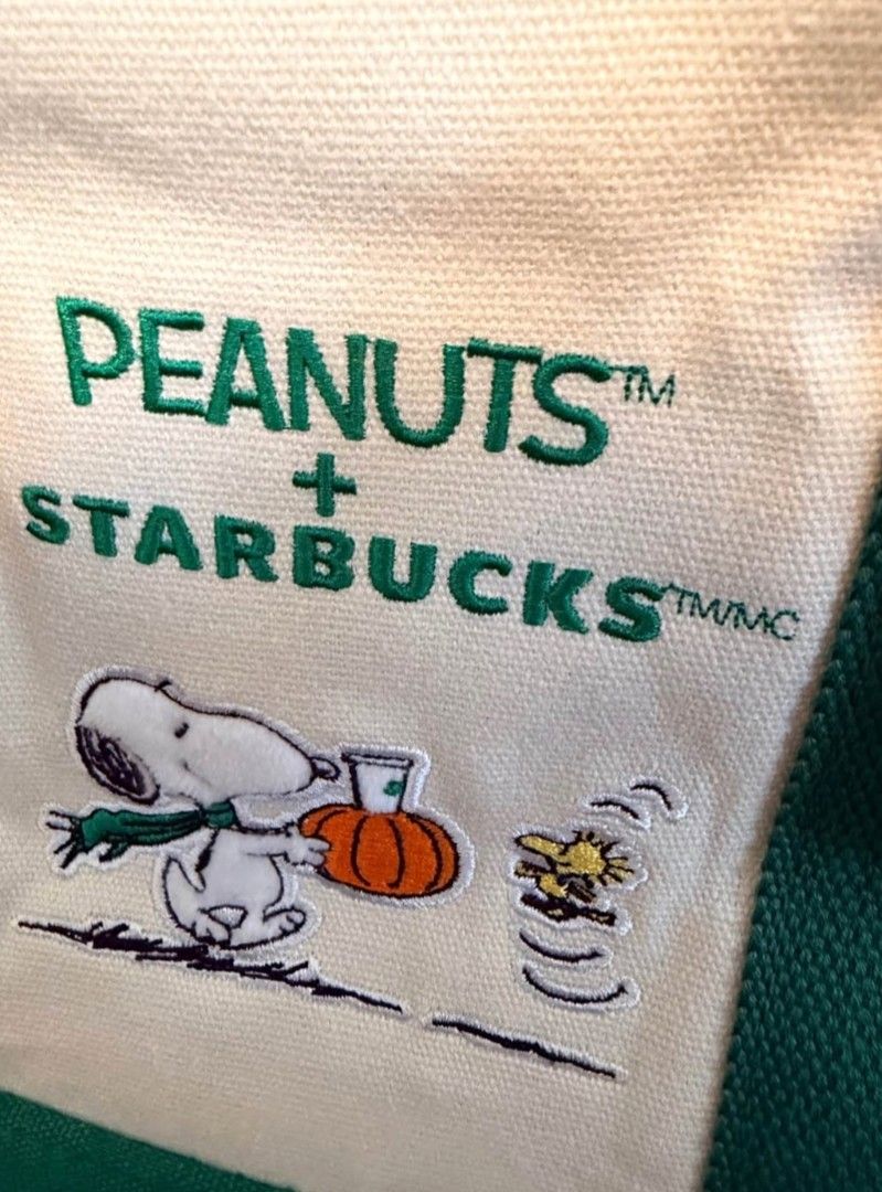 Original Starbucks × PEANUTS Snoopy Canvas Tote Bag (Category: Tote Bags) located in San Juan. Submitted by docpratty (Listing ID 1469179385, Image 2). Description: Cute and collectible Snoopy tote bag, perfect for everyday use, shopping, work, or adding to your PEANUTS collection. From the Starbucks × PEANUTS collaboration, this Snoopy canvas tote bag is in new, never-used condition. It has been kept clean and carefully stored, making it a great