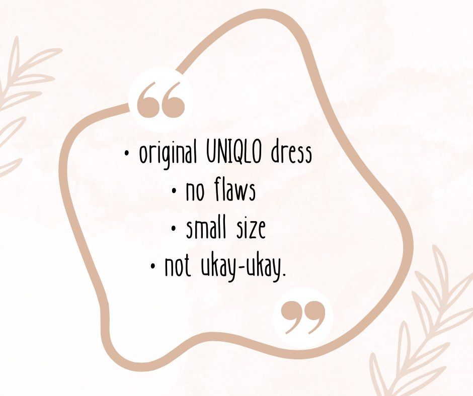 Original UNIQLO dress (Category: Dresses) located in Muntinlupa City. Submitted by Preeluhvd (Listing ID 1469185048, Image 2). Description: .
