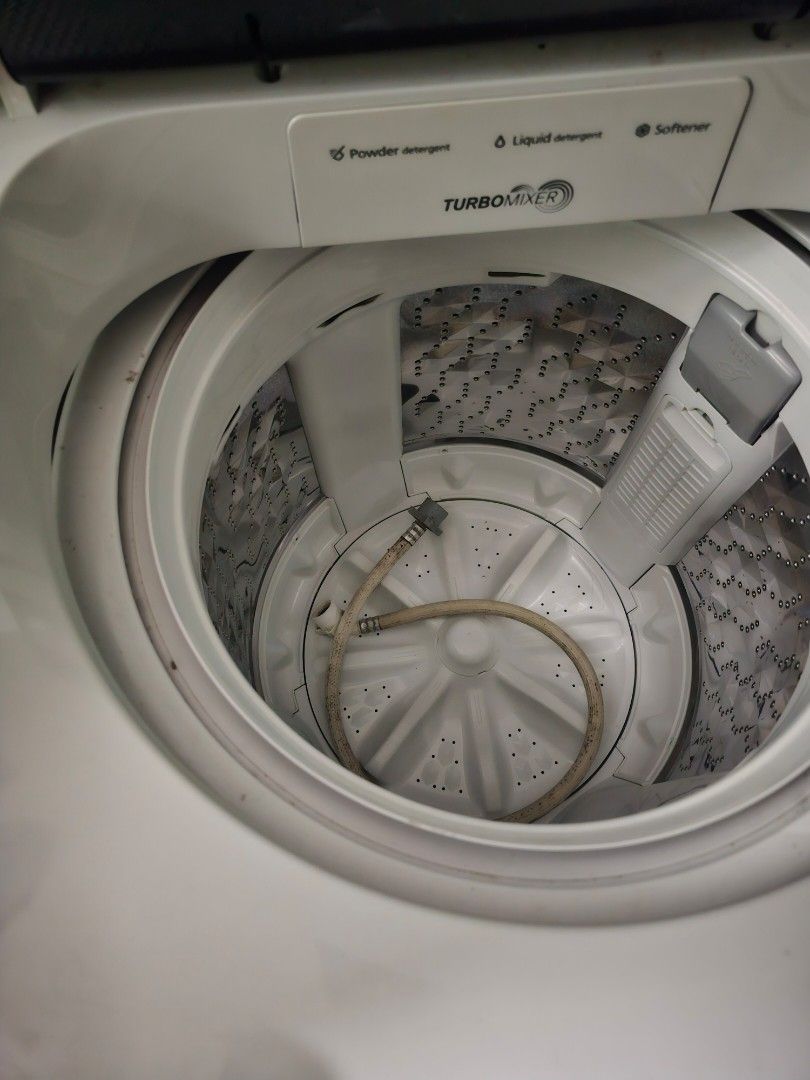 Panasonic Top Load Washing Machine ActiveFoam TurboMixer (Category: Washing Machines and Dryers) located in Manila. Submitted by gsauce890 (Listing ID 1469252099, Image 3). Description: - Brand: Panasonic Top Load Washing Machine - Color: Elegant White and Black - Capacity: 8.0 kg (perfect for small to medium families) - ActiveFoam System & TurboMixer: Ensures deep cleaning and dissolves detergent thoroughly - Control Panel: Conveniently located 